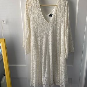 Torrid | Ivory Lace Bell Sleeve Dress